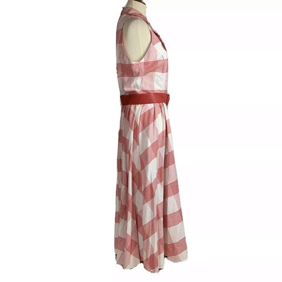 Vintage DONNA MORGAN Dress Sleeveless Midi Belted - Picture 4 of 12